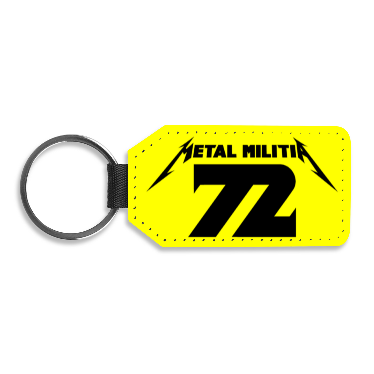 Metal Militia Black Logo Keyring