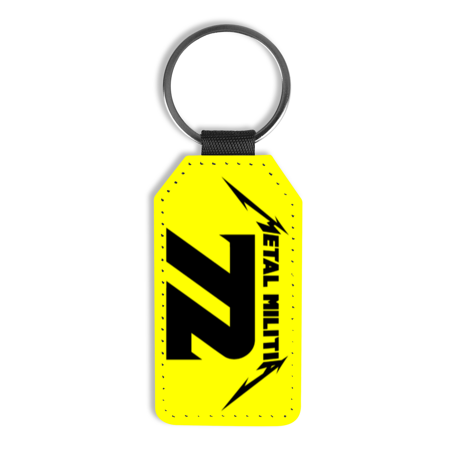 Metal Militia Black Logo Keyring