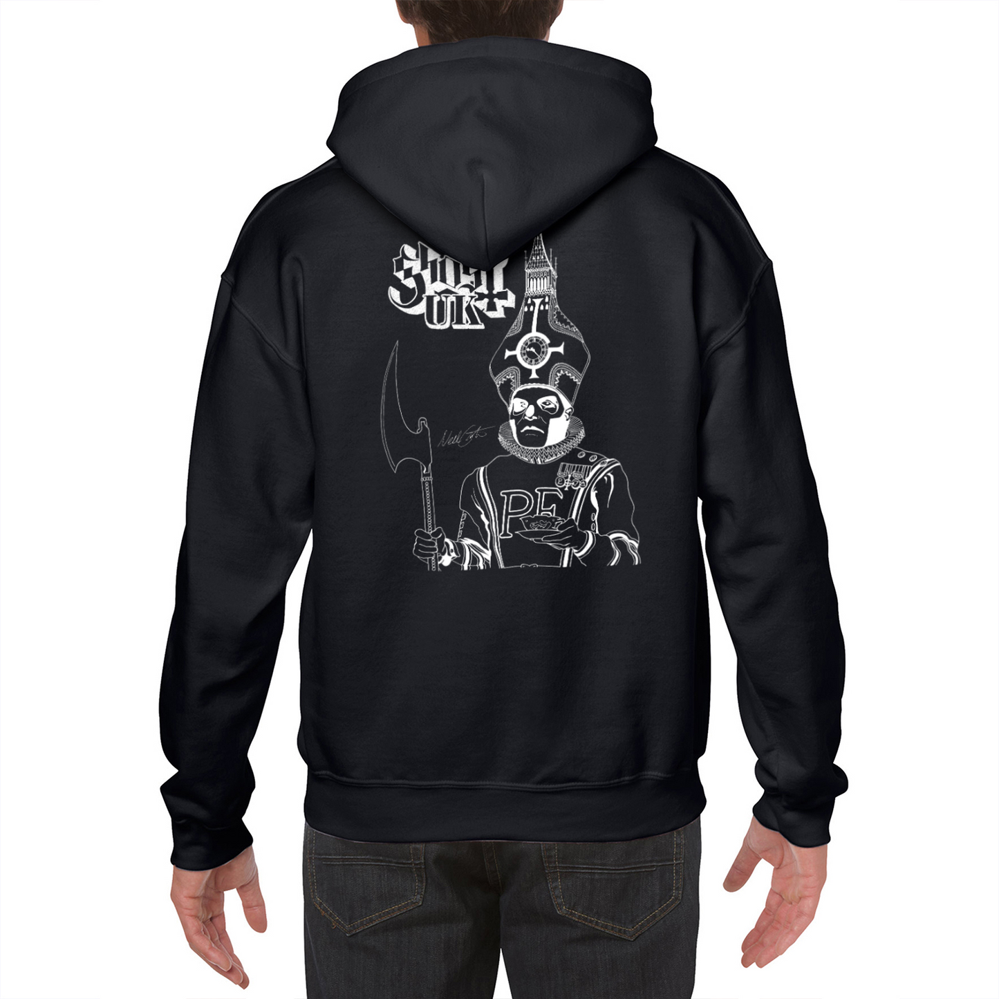 Ghost UK Papa III Black & White Unisex Hoodie