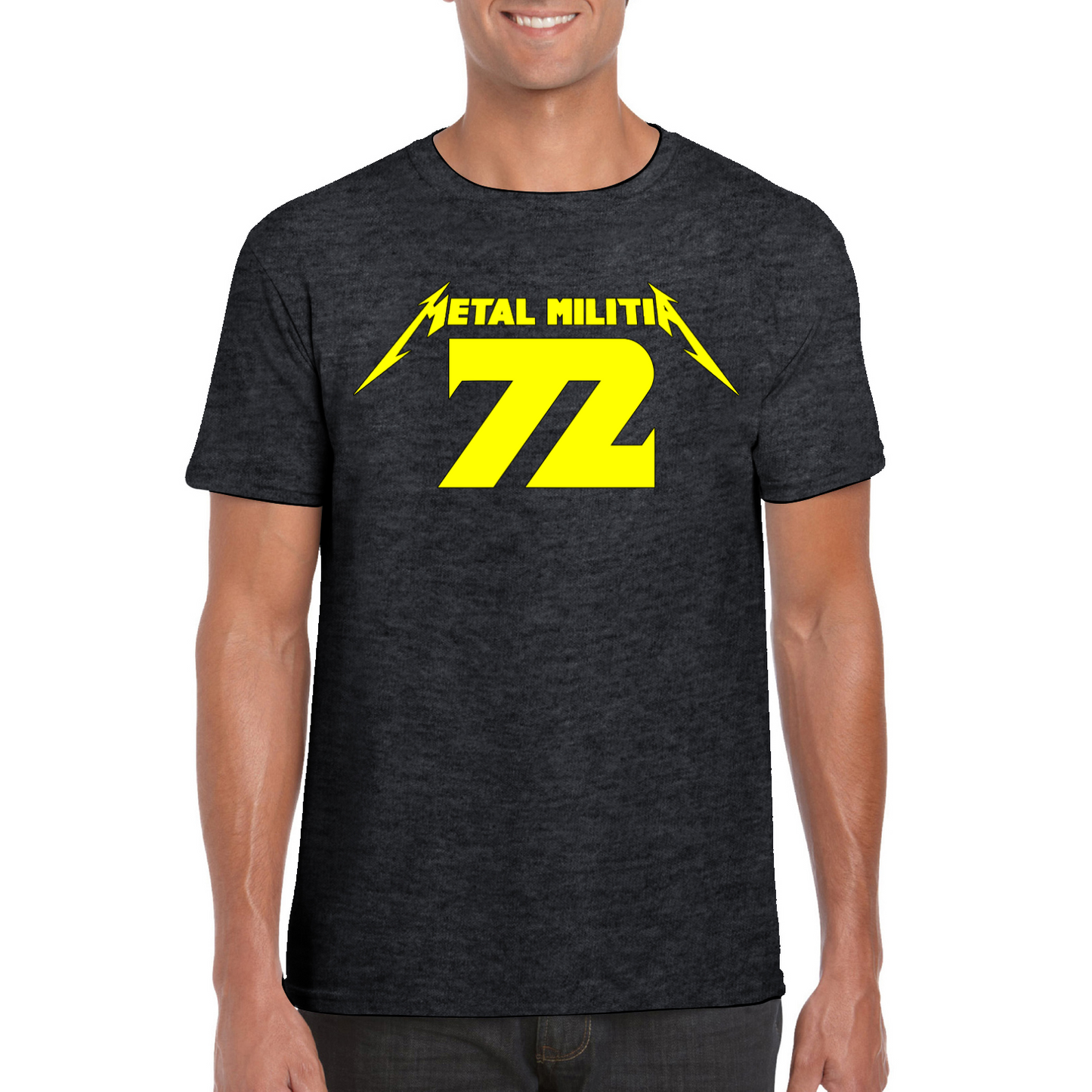 Metal Militia MM72 Yellow Logo Unisex T-Shirt