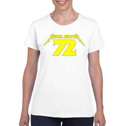 Metal Militia MM72 Yellow Logo Ladies T-Shirt