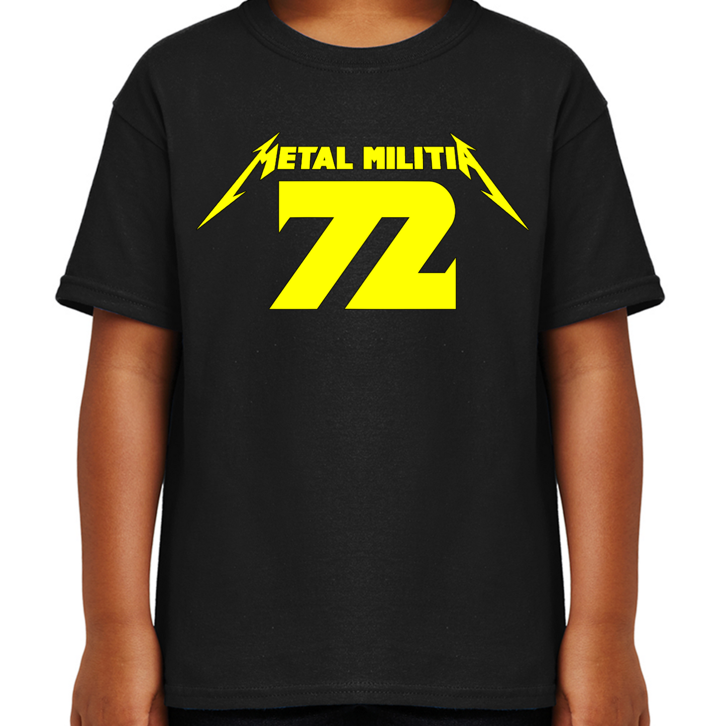 Metal Militia MM72 Yellow Logo Youth T-Shirt