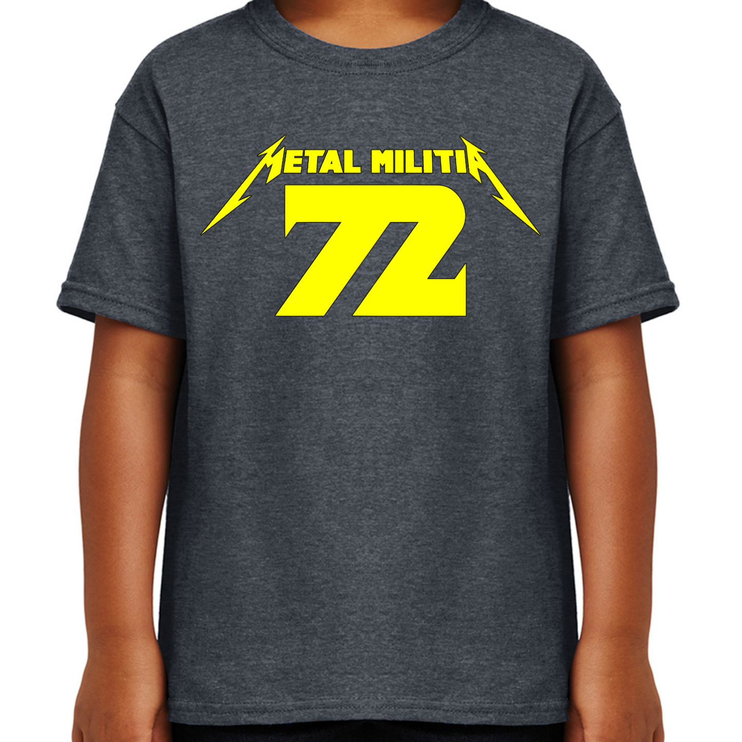 Metal Militia MM72 Yellow Logo Youth T-Shirt