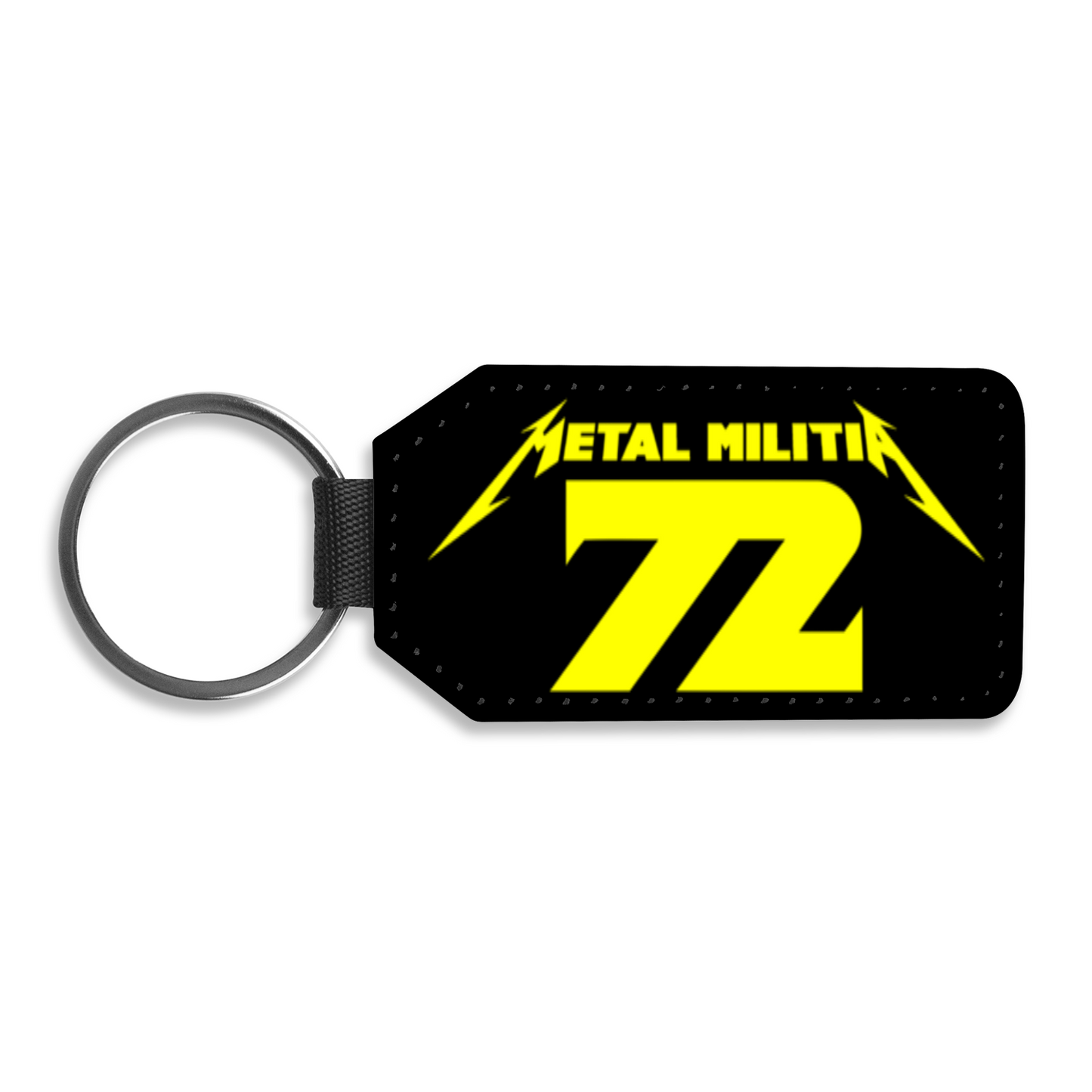Metal Militia Yellow Logo Keyring