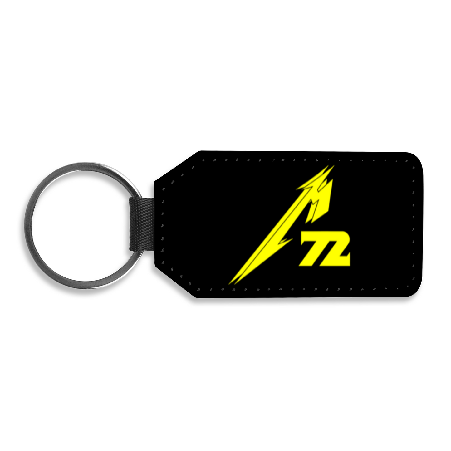 Metal Militia Yellow Badge Keyring