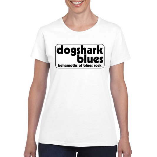 Dogshark Blues Logo White Ladies T-Shirt