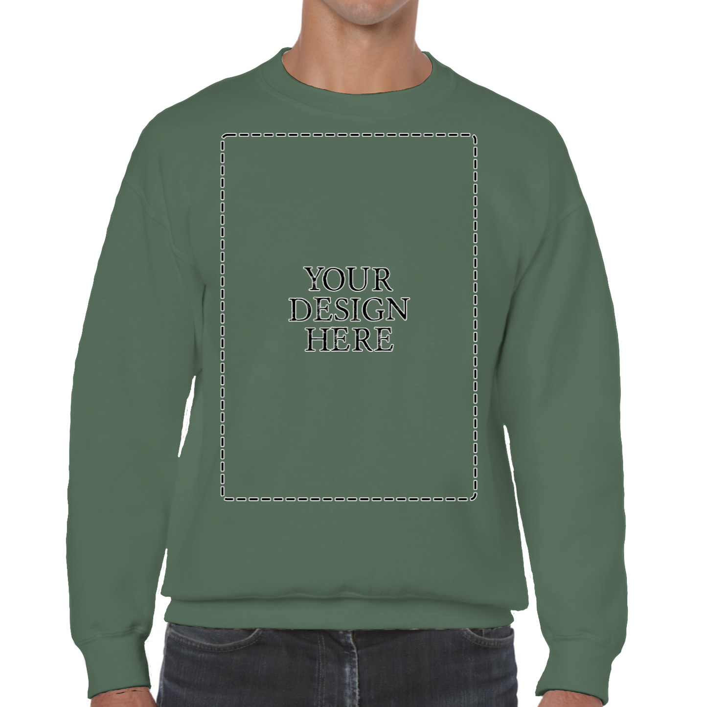 Personalised Unisex Sweatshirt Front Print Only