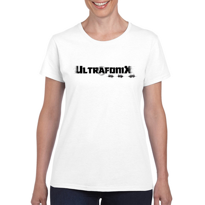 Ultrafonix Logo White Ladies T-Shirt